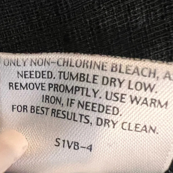 Eileen Fisher Black Pleated Front Center Sleeveless Dress. Size Medium. - Picture 7 of 9